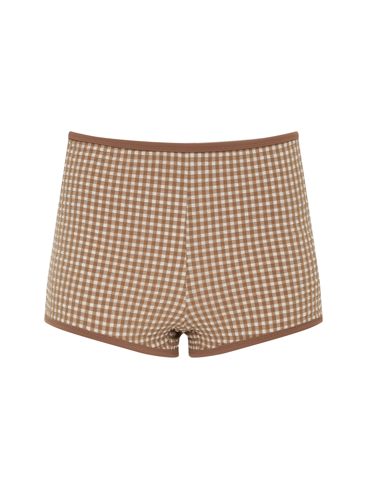 Boyshort Bikini Bottom Toasted Coconut Gingham - Image 3
