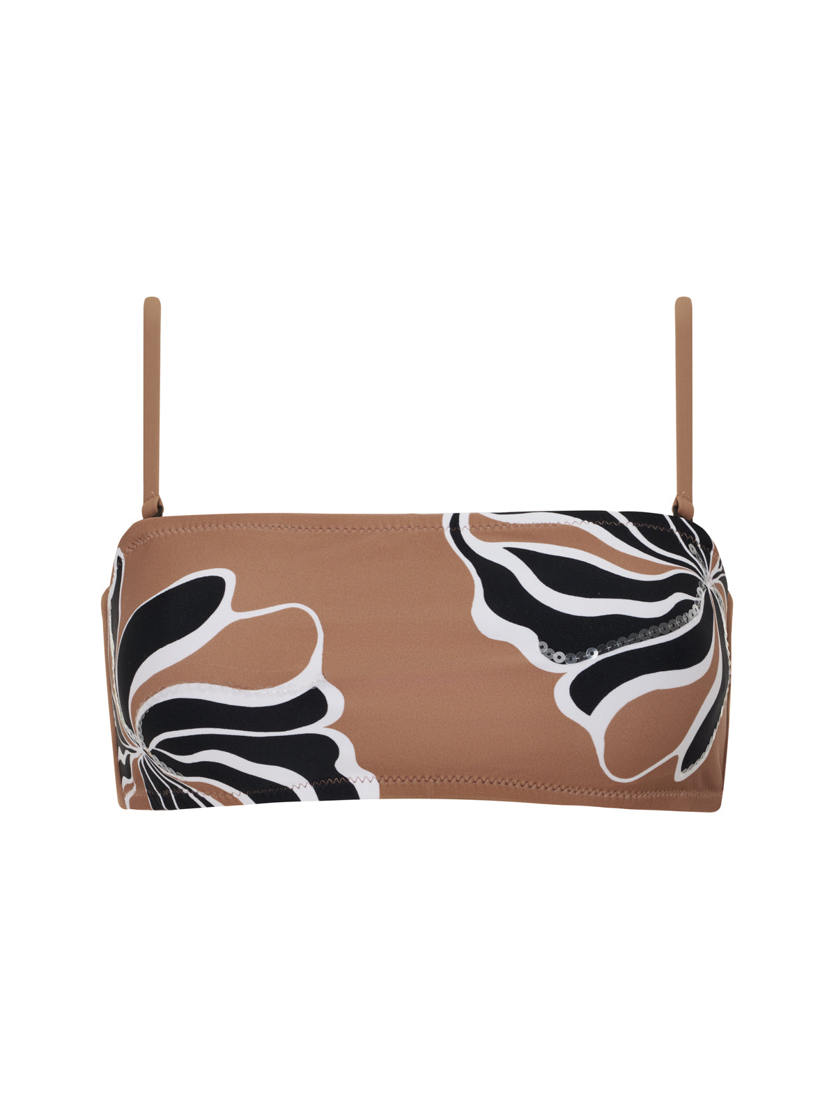 Sequin Bandeau Bikini Top Toasted Coconut - Image 3