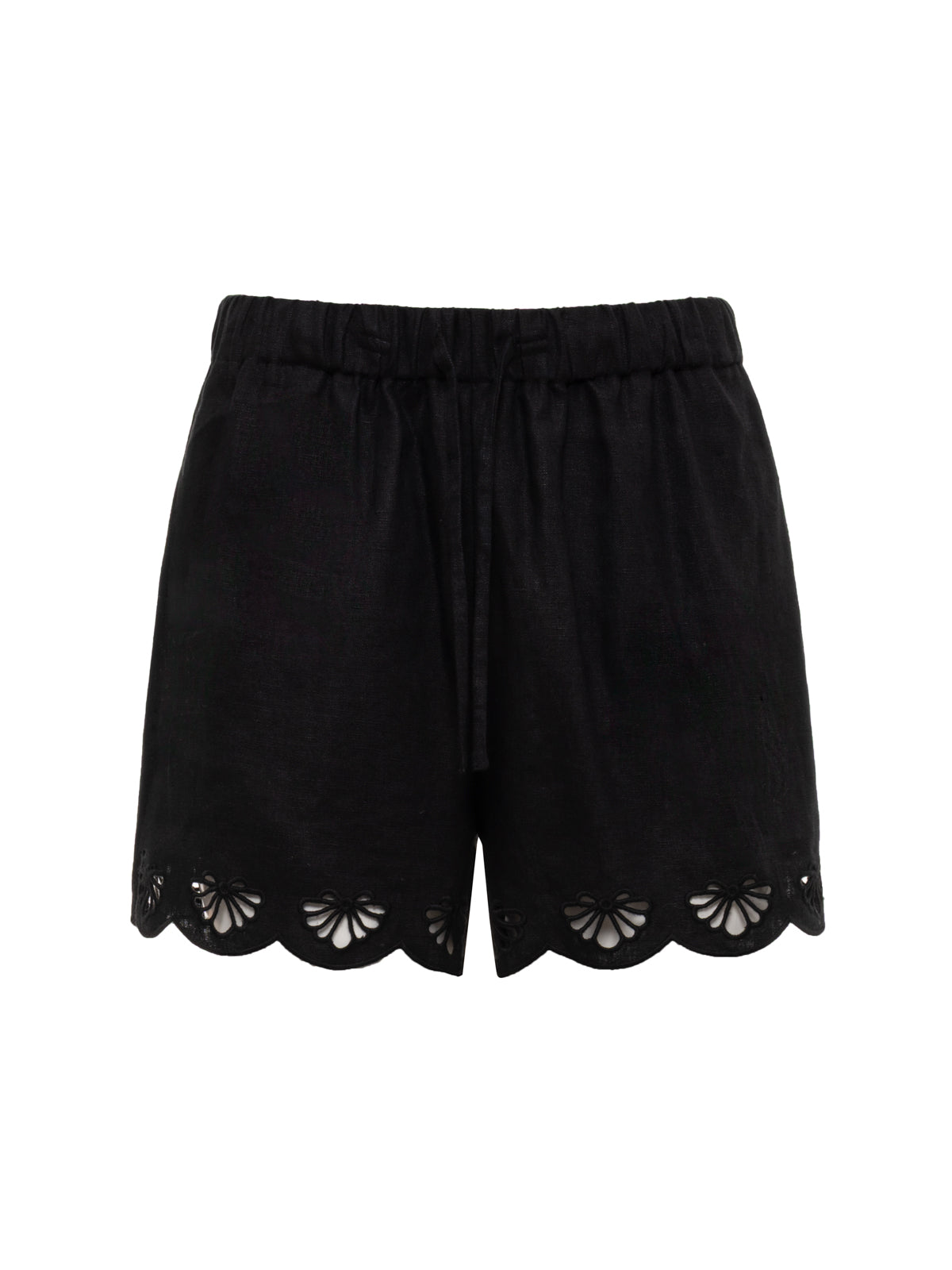 Almost There Linen Shorts Black - Image 6