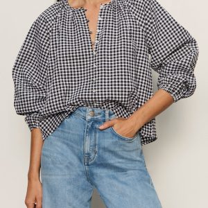 Perfect Gingham Button Blouse Picnic Petite Sizing
