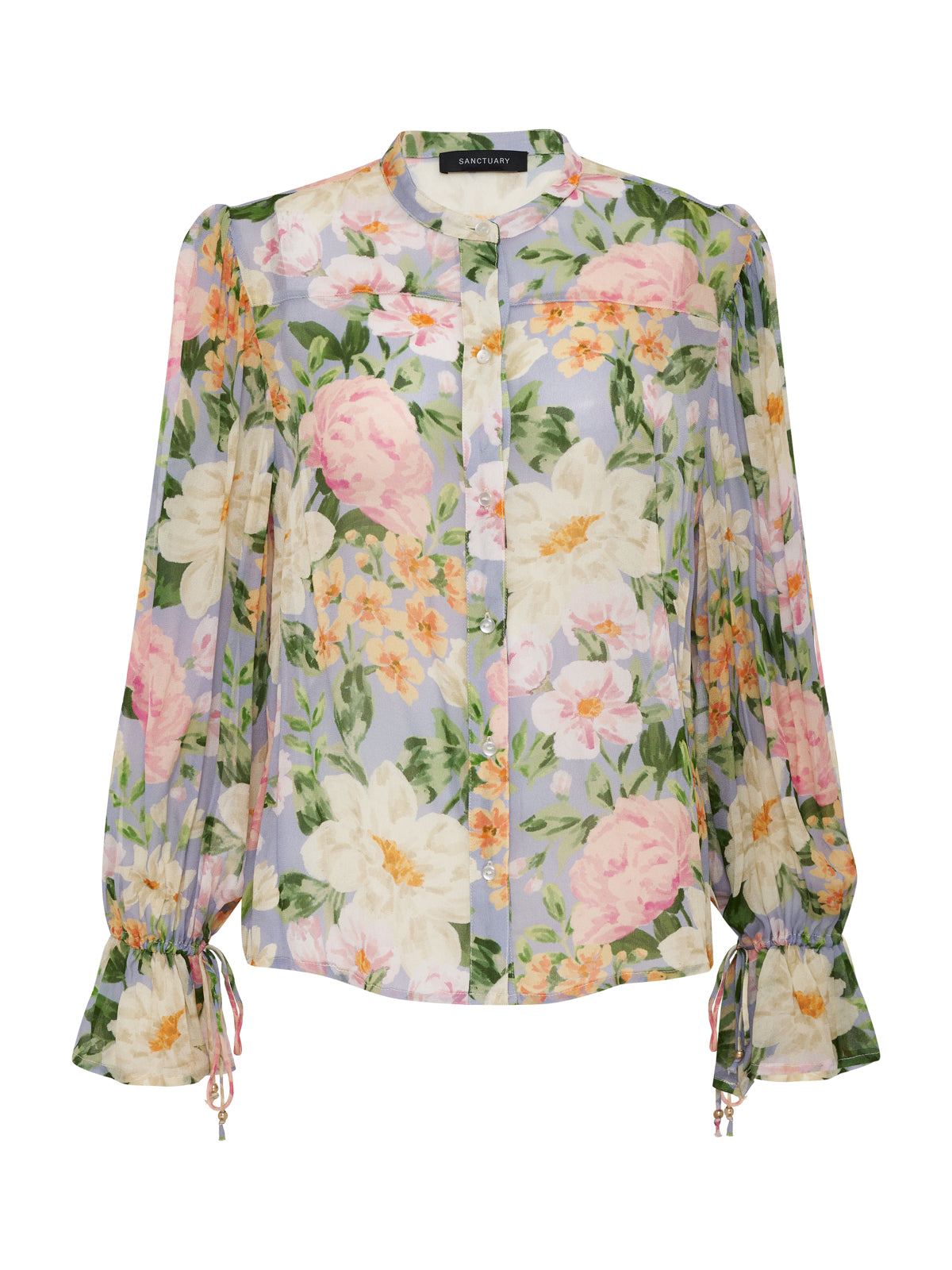 Femme Muse Button Blouse Spring Floral - Image 6