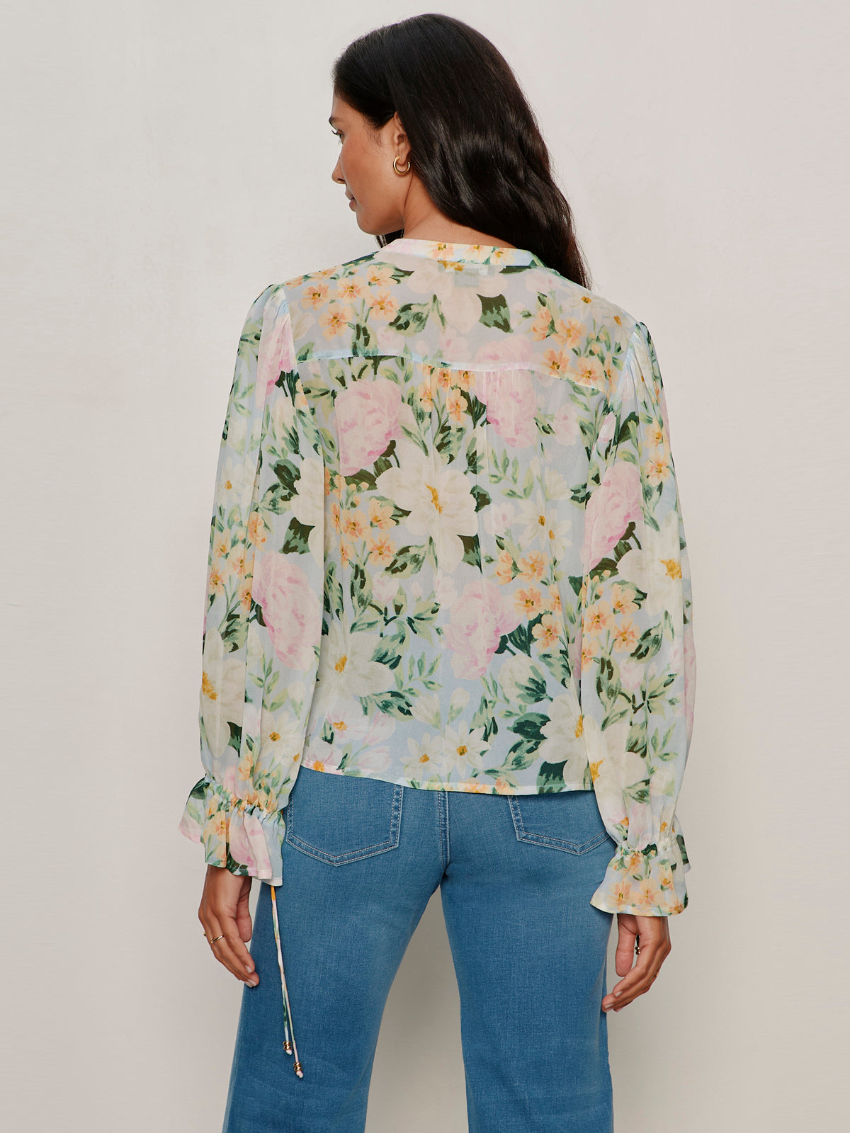 Femme Muse Button Blouse Spring Floral - Image 2
