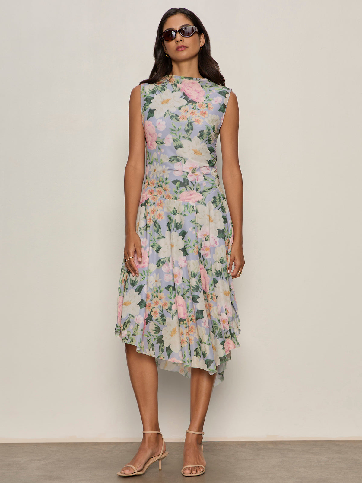 New Day Mesh Midi Dress Spring Floral - Image 4