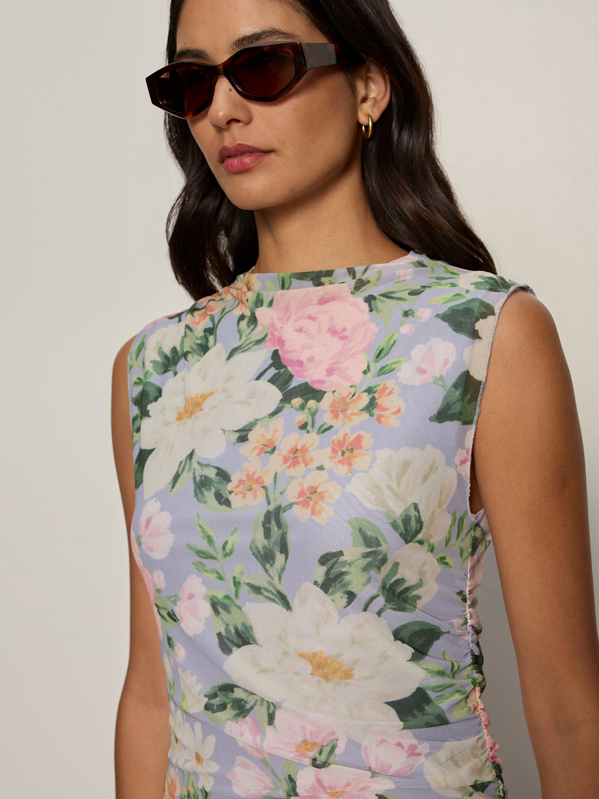 New Day Mesh Midi Dress Spring Floral - Image 5
