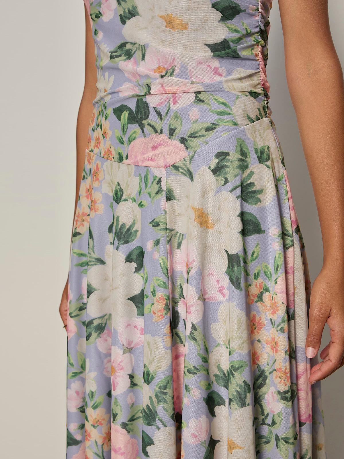 New Day Mesh Midi Dress Spring Floral - Image 6