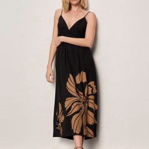 Mira Embellished Volume Dress Macro Lotus