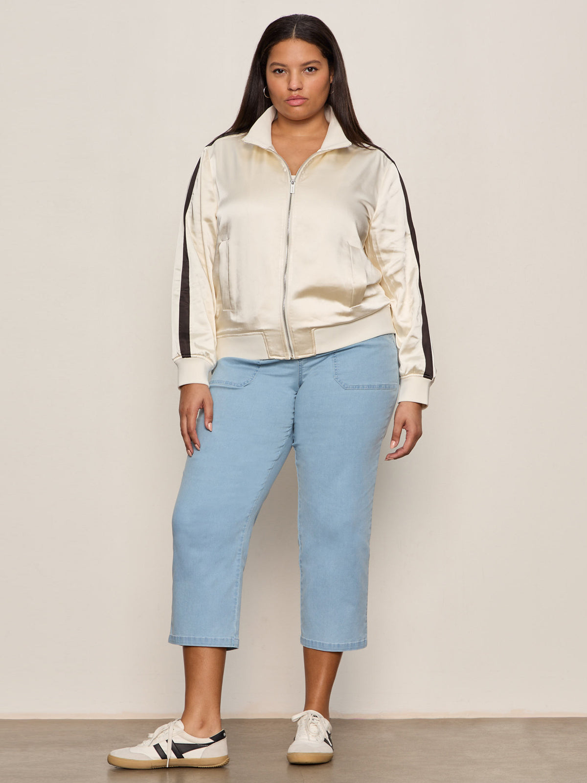 Satin Track Jacket Collagen Extended Sizing - Image 5
