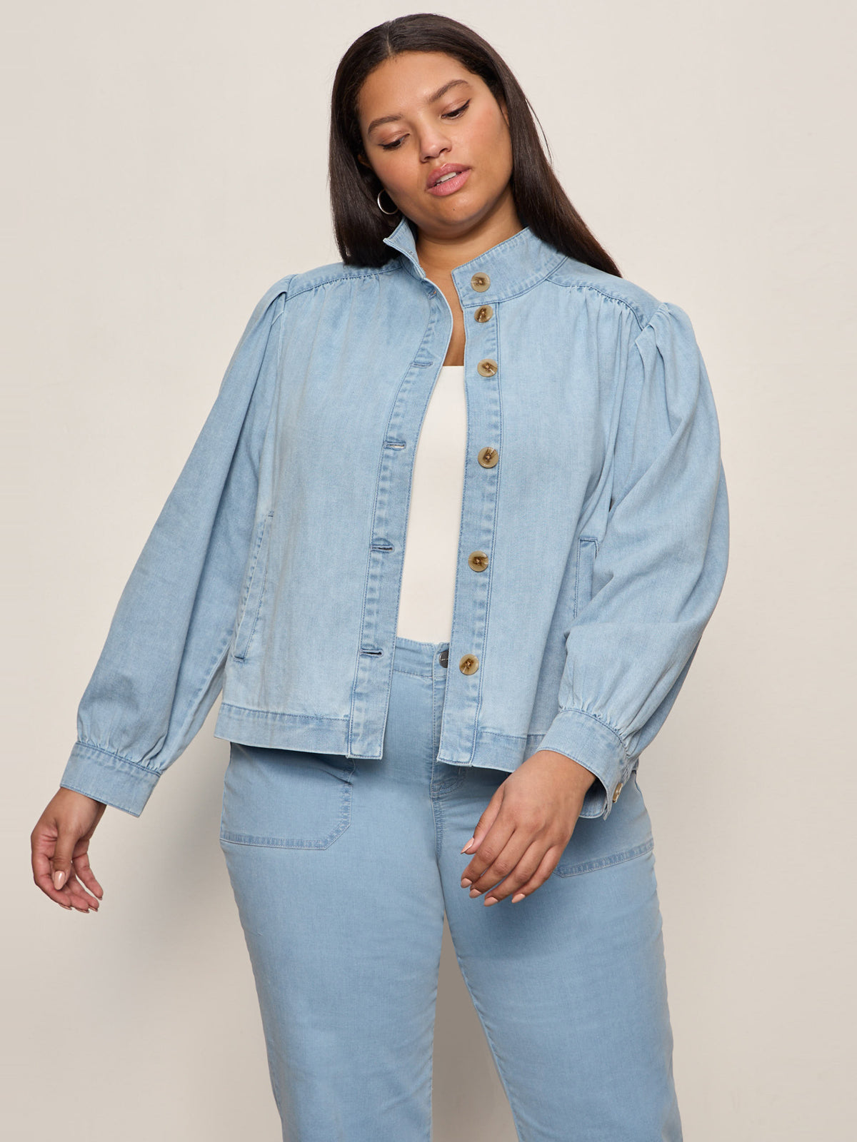 Charlotte Denim Jacket Whisper Extended Sizing - Image 2