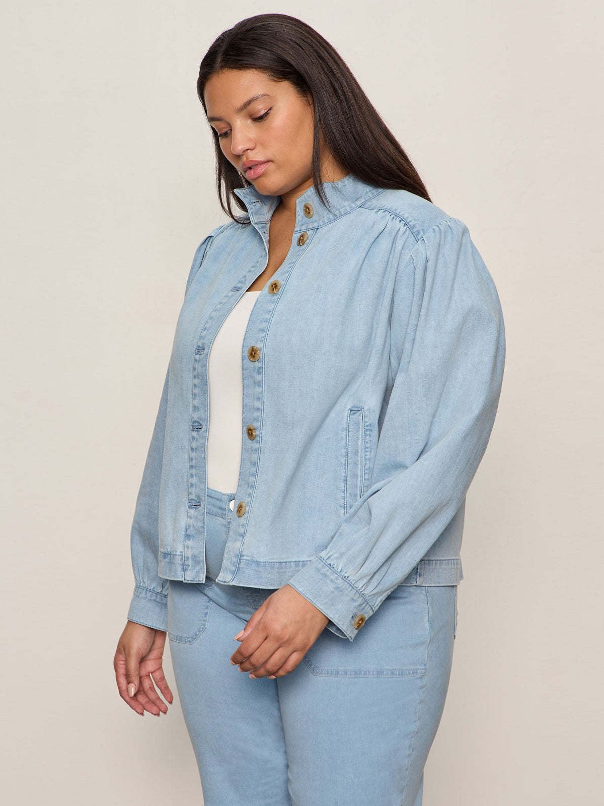 Charlotte Denim Jacket Whisper Extended Sizing - Image 4