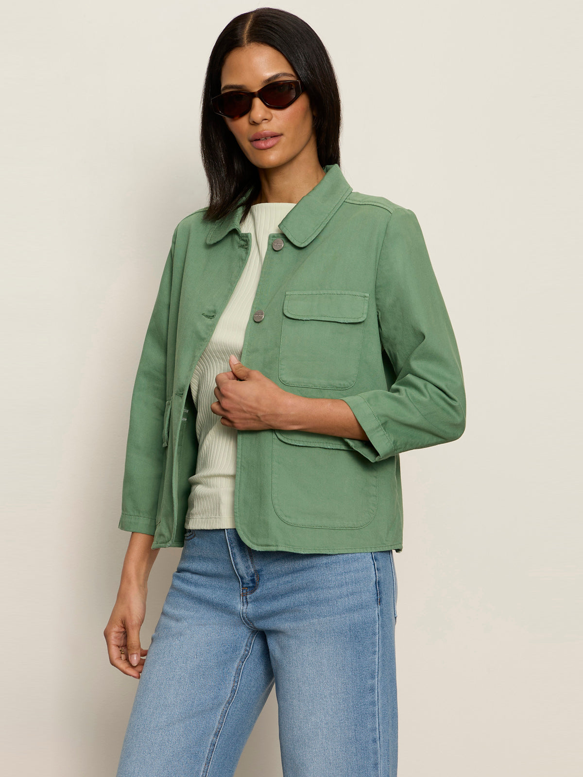 Crop Chore Jacket Green Juice - Image 3