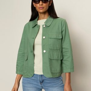 Crop Chore Jacket Green Juice