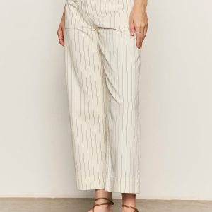 The Marine Jean Crop Bleached White Pinstripe Petite Sizing