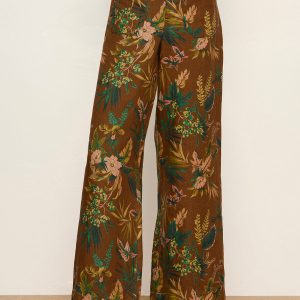 The Linen Marine Wide Leg Pant Vintage Ivy
