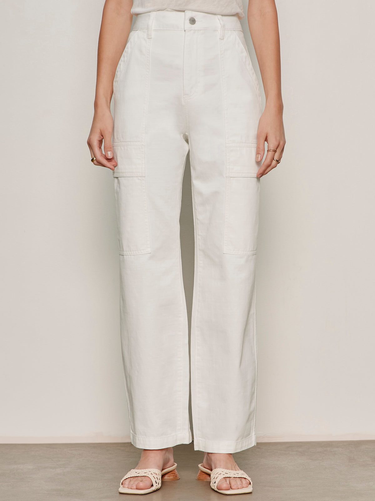Boyfriend Utility Pant White - Image 2