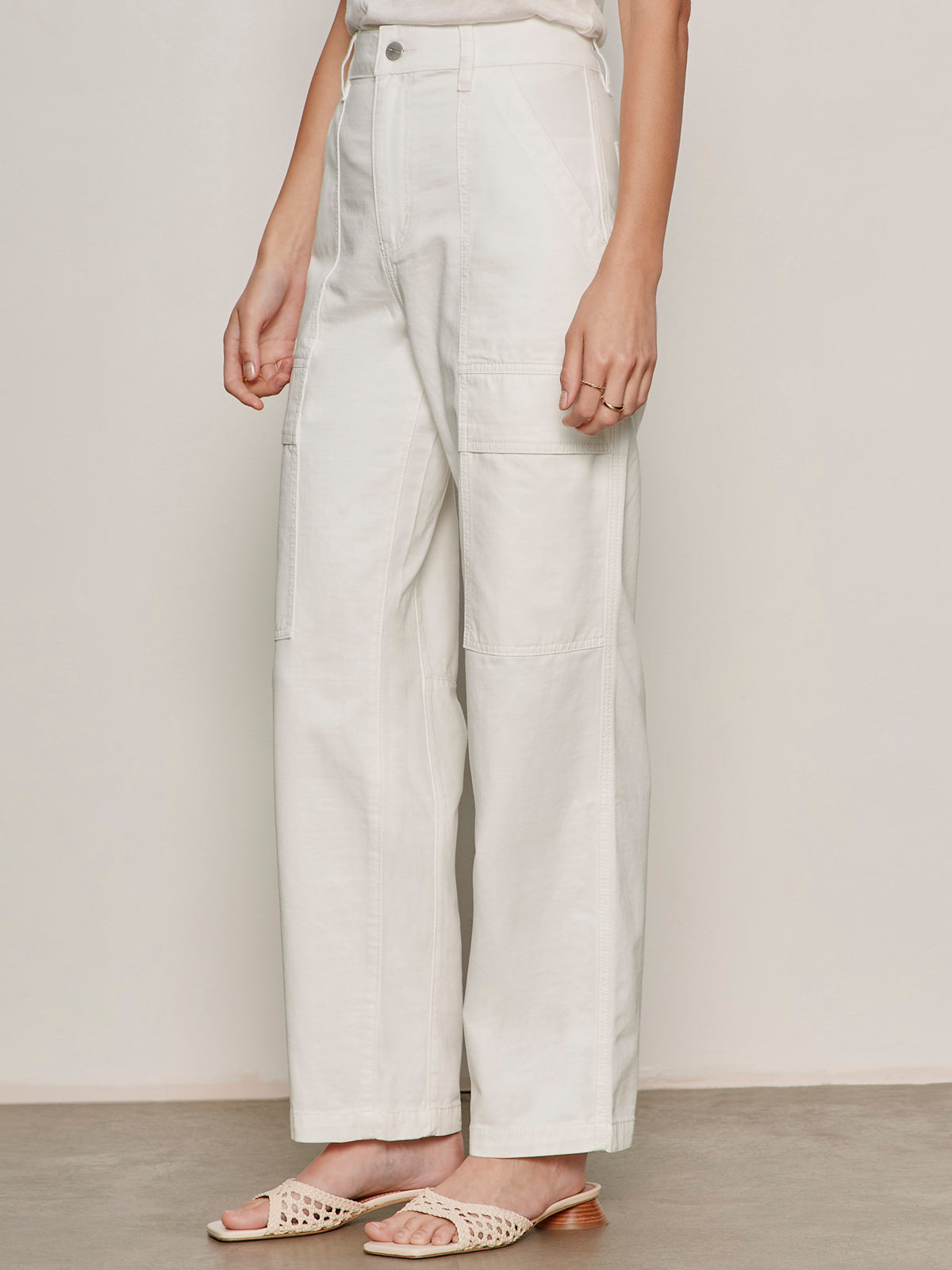 Boyfriend Utility Pant White - Image 4