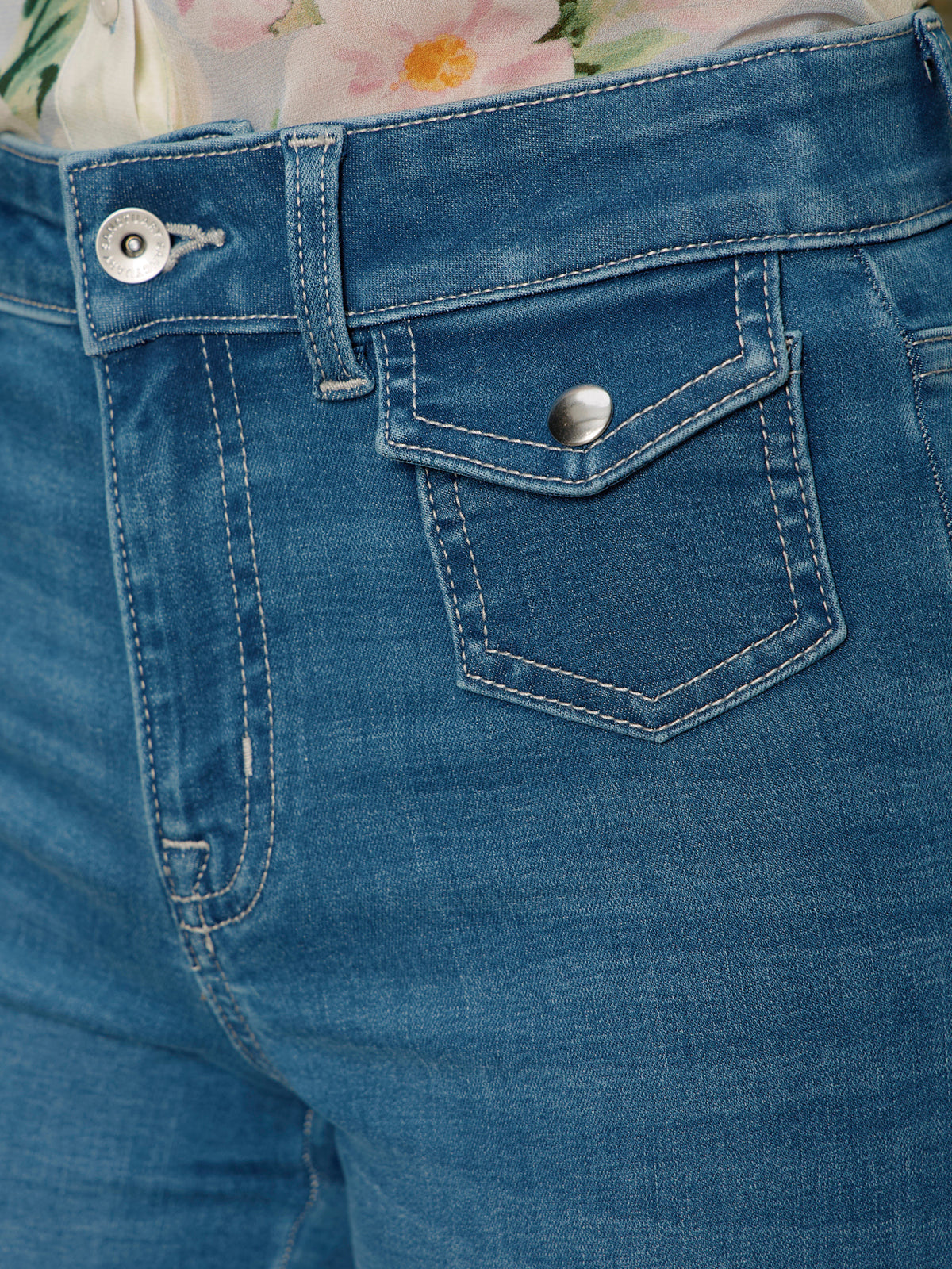Skipper Crop Jean Blue Aura - Image 4