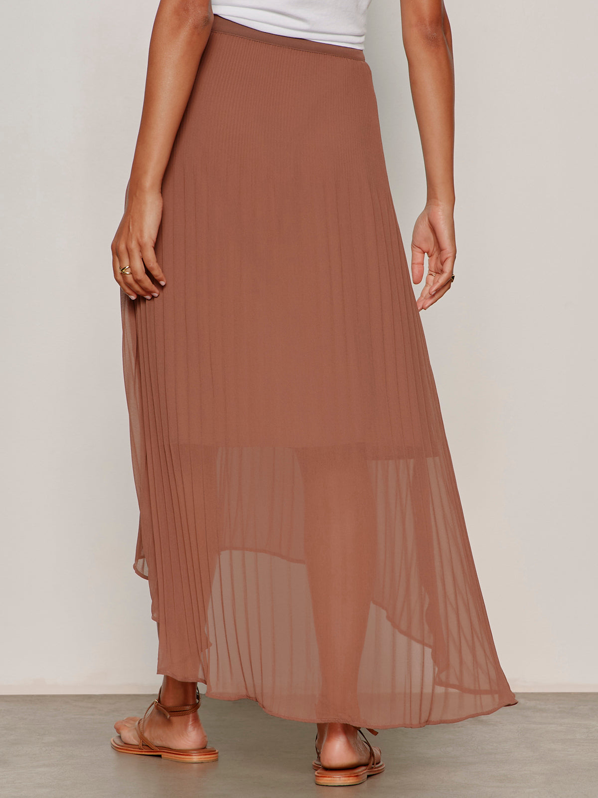 Meant To Be Pleated Midi Skirt Mud Bath - Image 2