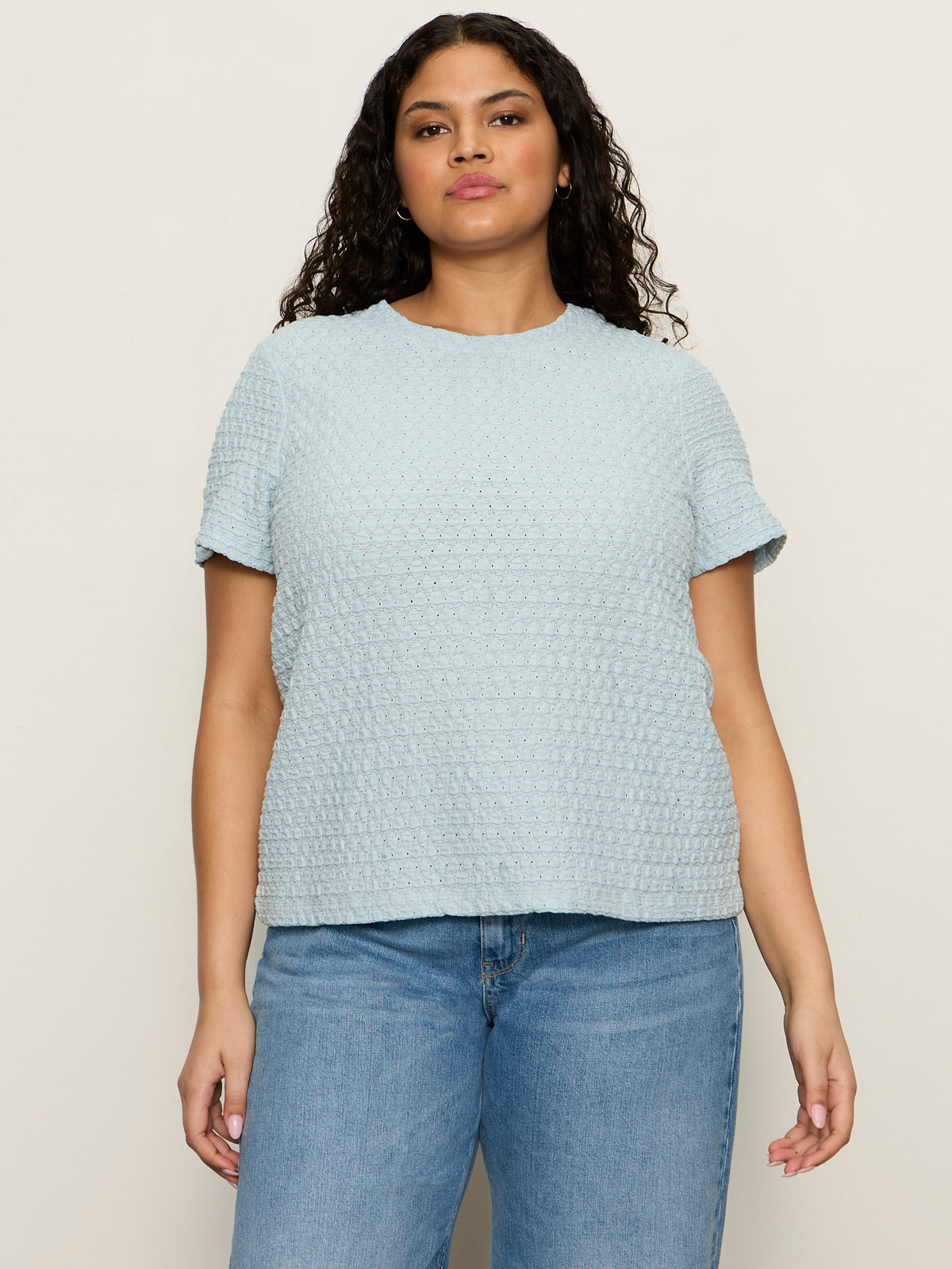 Pucker Up Perfect Tee Blue Aura Extended Sizing - Image 3