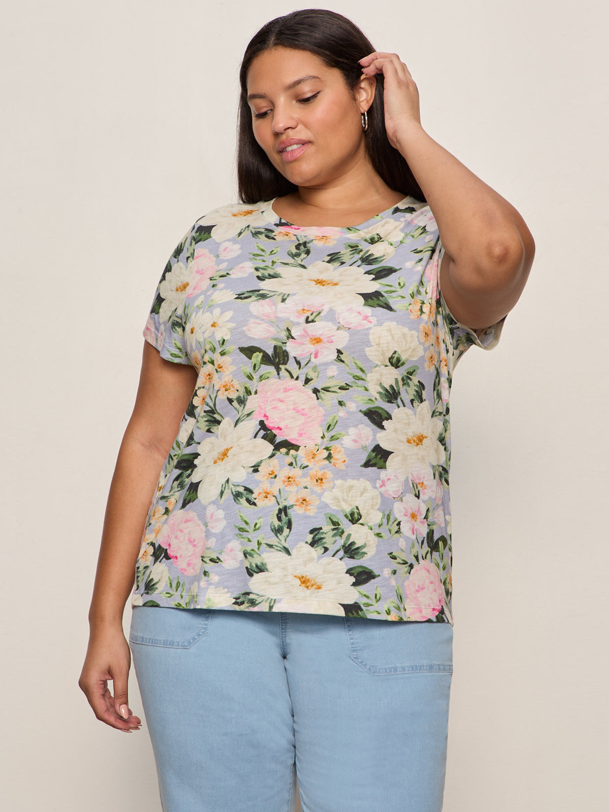 The Perfect Tee Spring Floral Extended Sizing