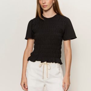 Better Together Smocked Top Black