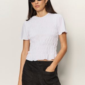 Better Together Smocked Top White