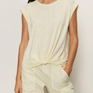 Knotted Muscle Tee Lemon Drop Petite Sizing