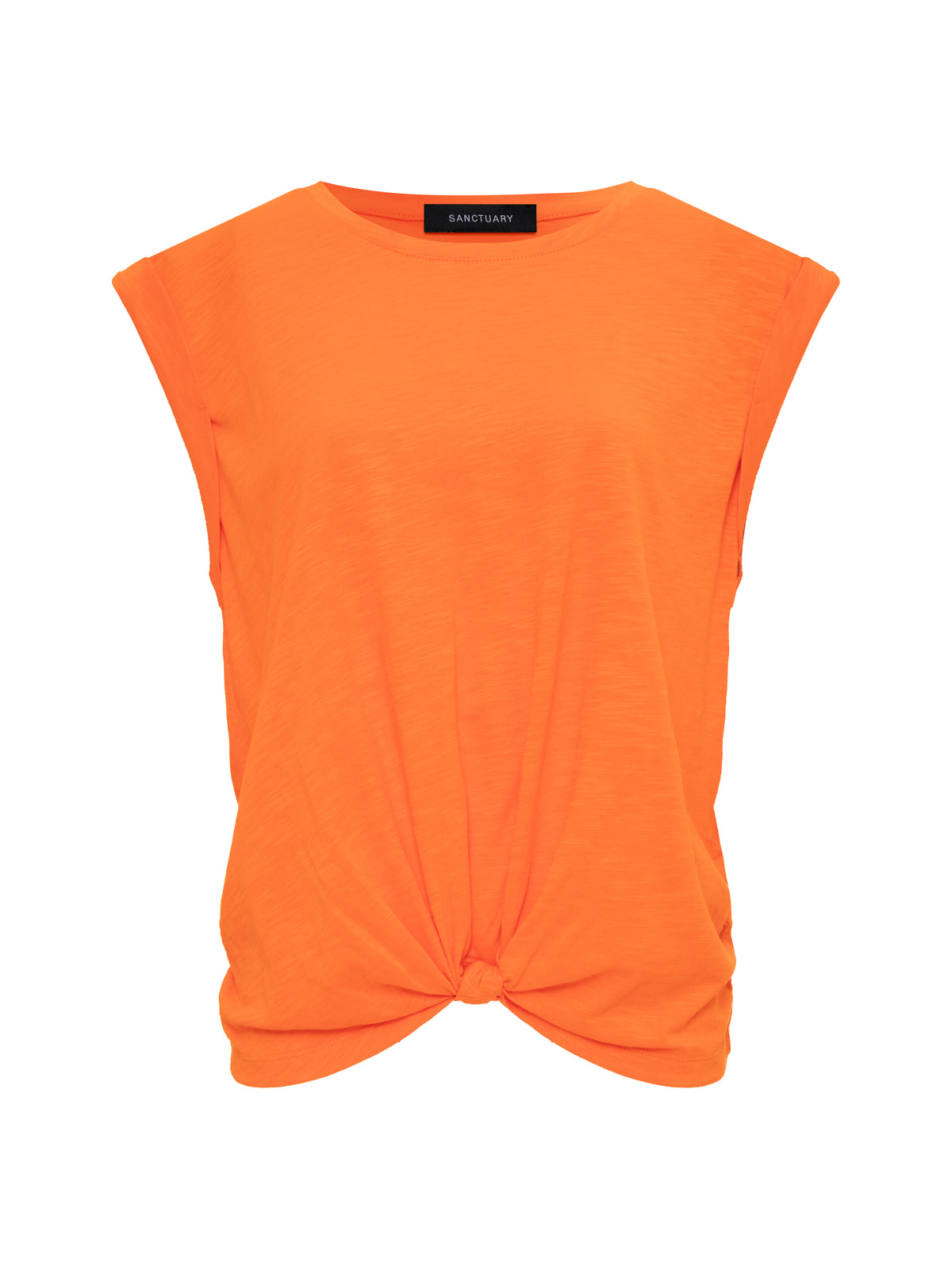Knotted Muscle Tee Hibiscus Orange - Image 7