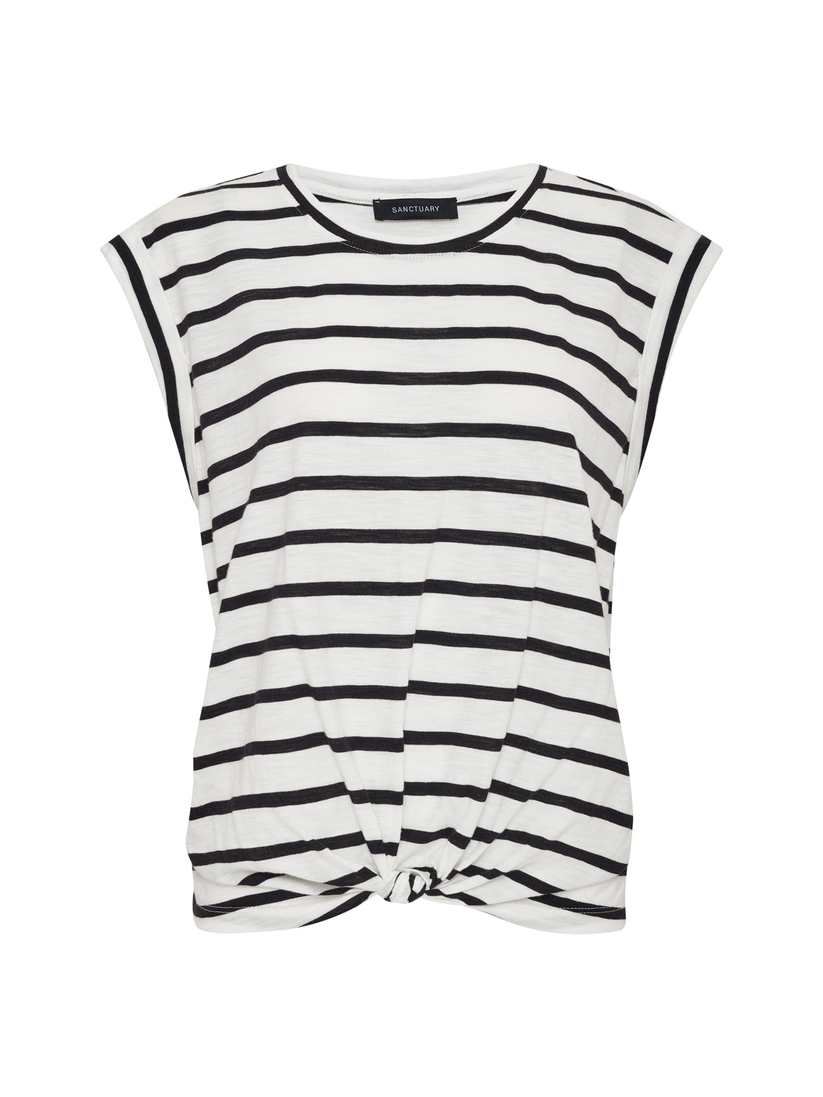 Knotted Muscle Tee Chalk/Black Stripe - Image 6