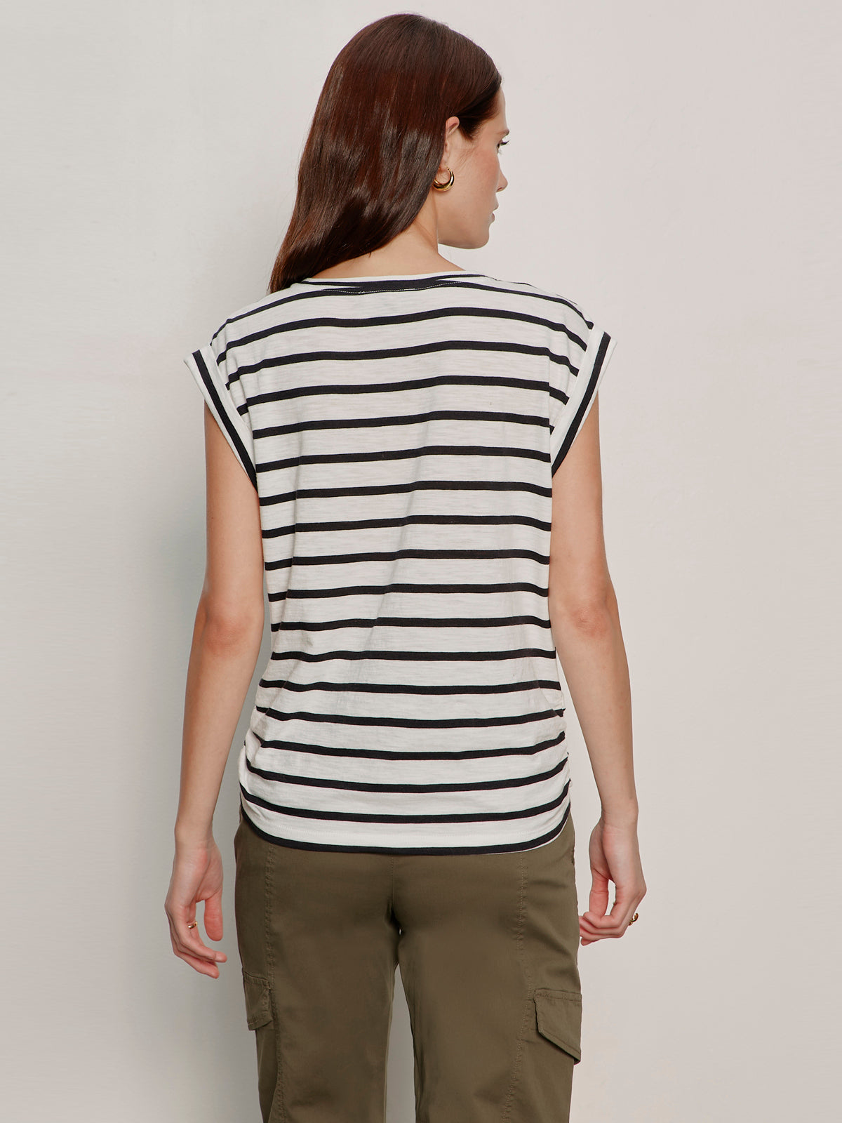 Knotted Muscle Tee Chalk/Black Stripe - Image 2
