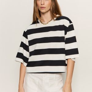 Belle Tee Chalk And Black