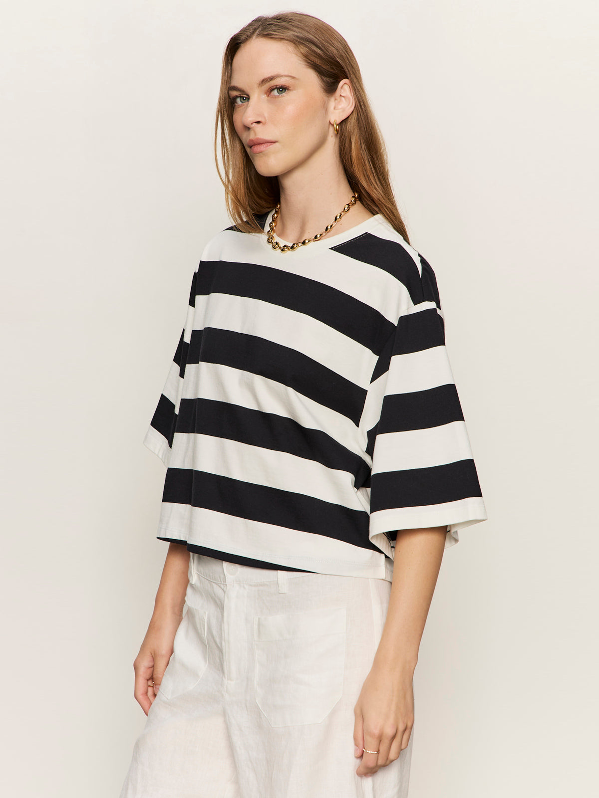 Belle Tee Chalk And Black - Image 3