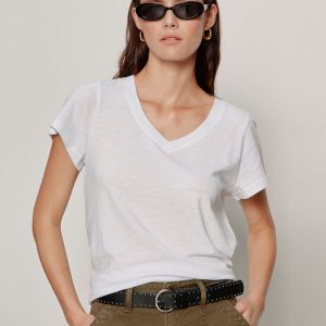 Soft V Neck Tee White