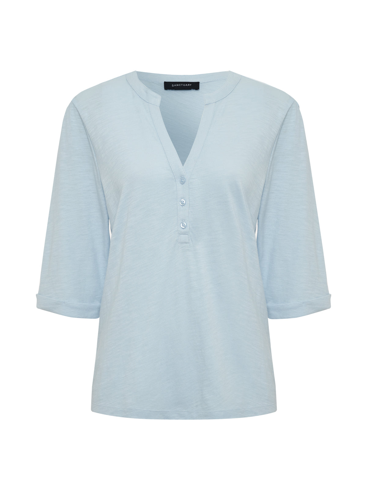 Rolled Sleeve Tee Blue Aura - Image 6