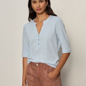 Rolled Sleeve Tee Blue Aura