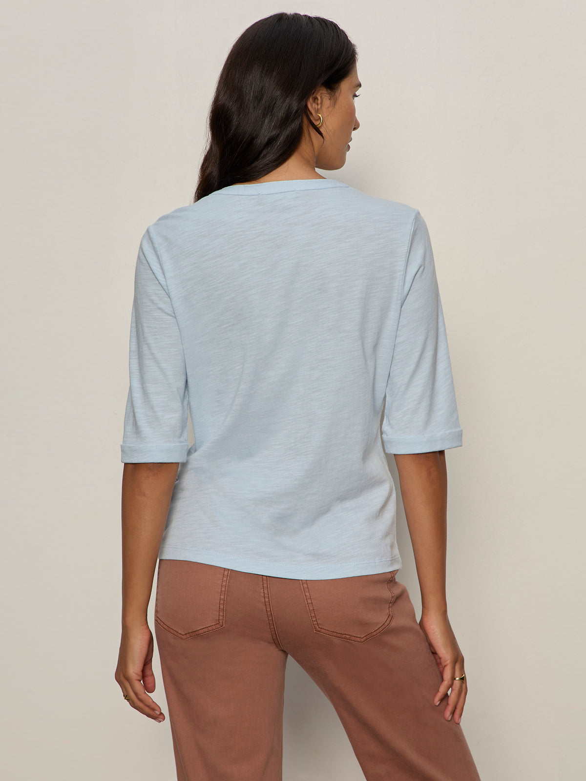 Rolled Sleeve Tee Blue Aura - Image 2
