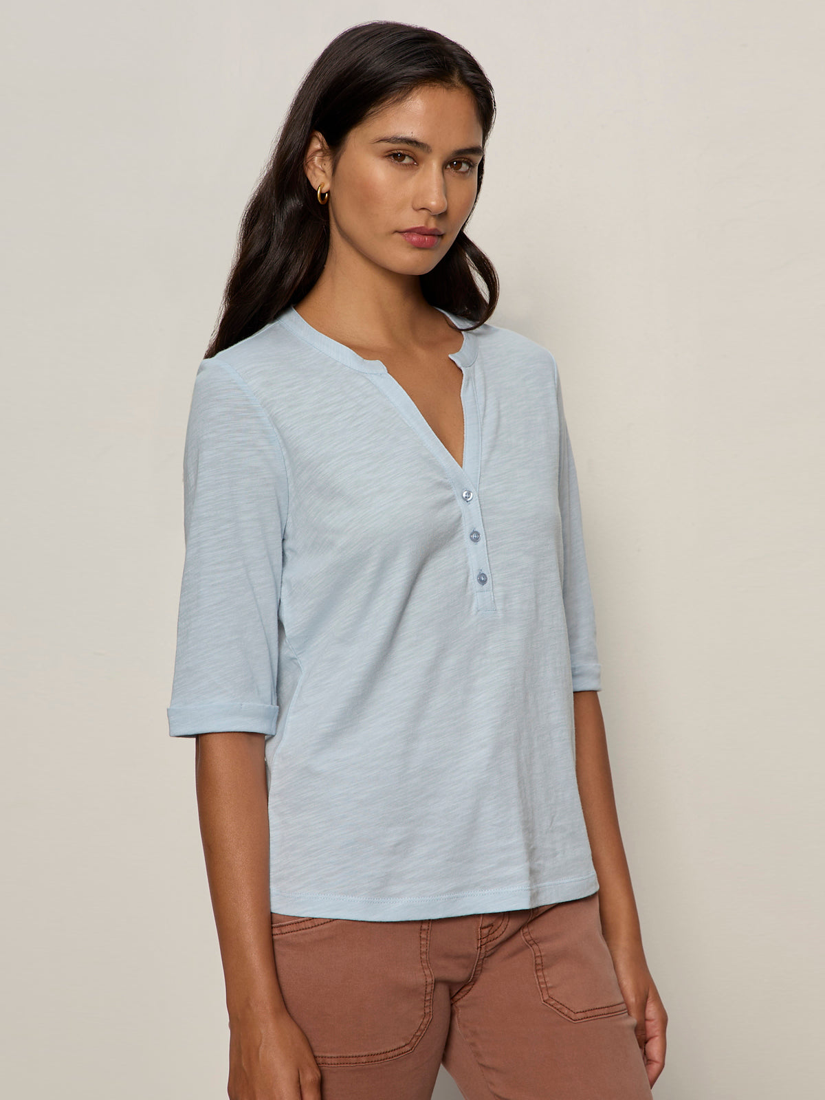 Rolled Sleeve Tee Blue Aura - Image 3