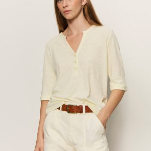 Rolled Sleeve Tee Lemon Drop