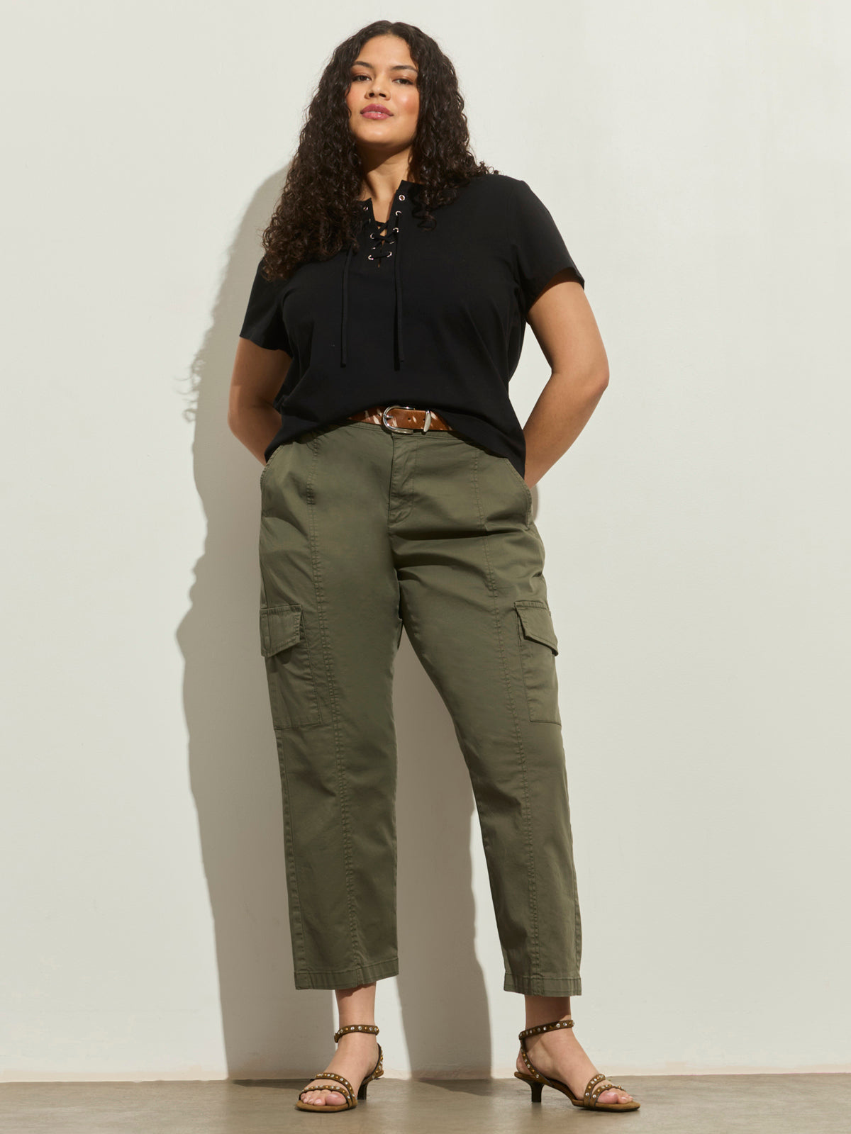 Lace Up Timeless Tee Black Extended Sizing - Image 5
