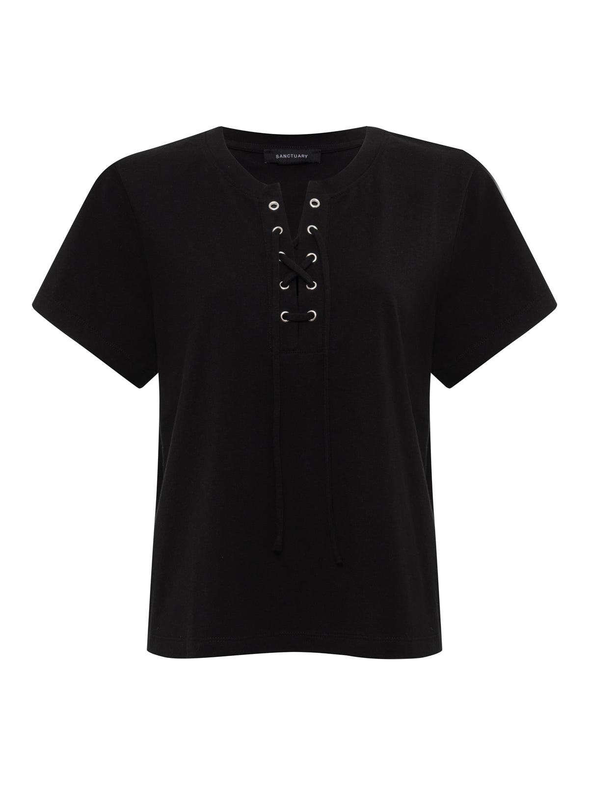 Lace Up Timeless Tee Black Extended Sizing - Image 6