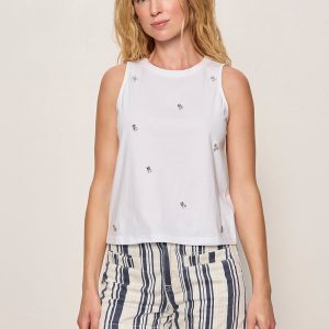 Campari Embellished Tank White