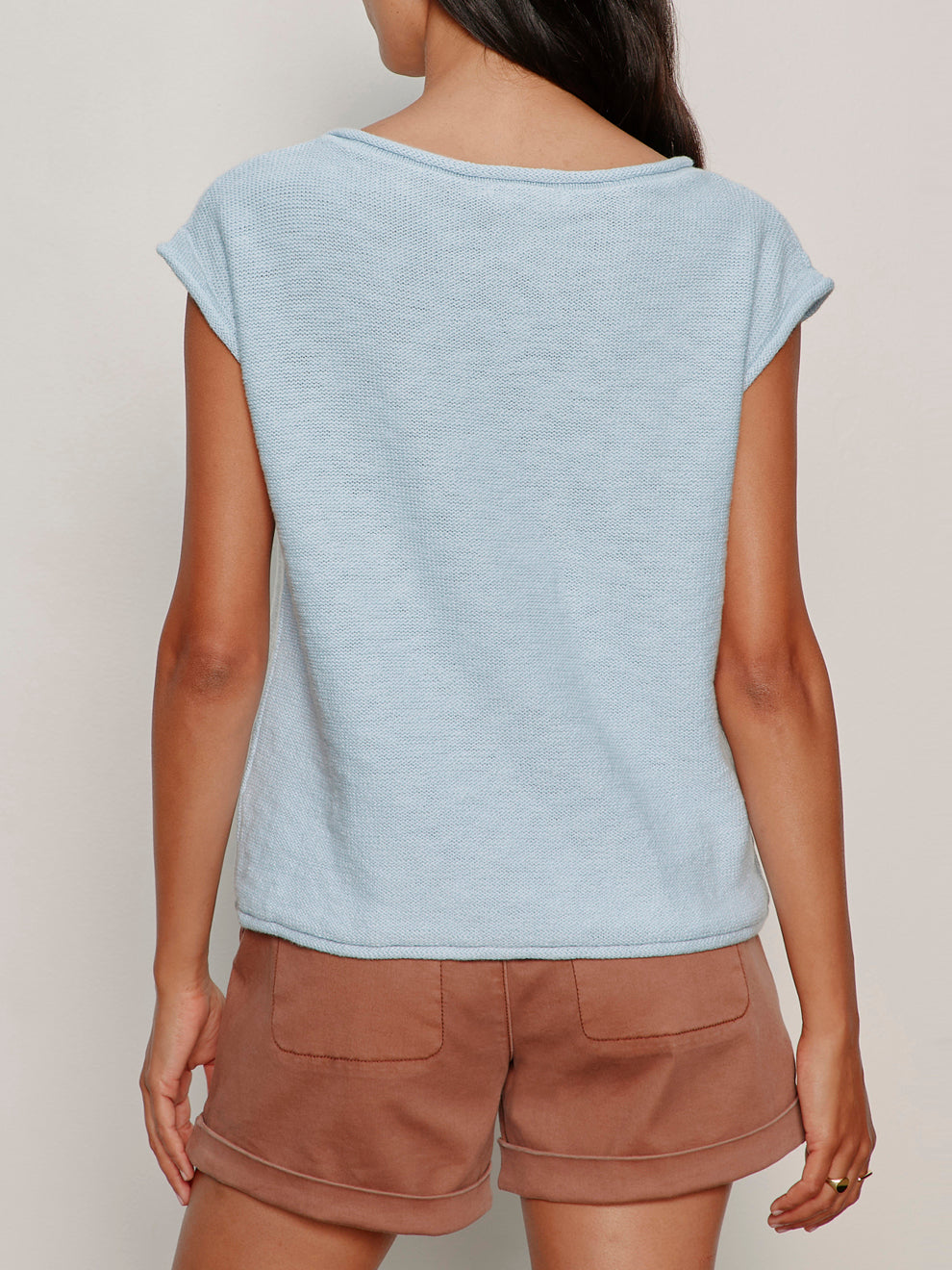 Easy Sweater Tee Blue Aura Petite Sizing - Image 2