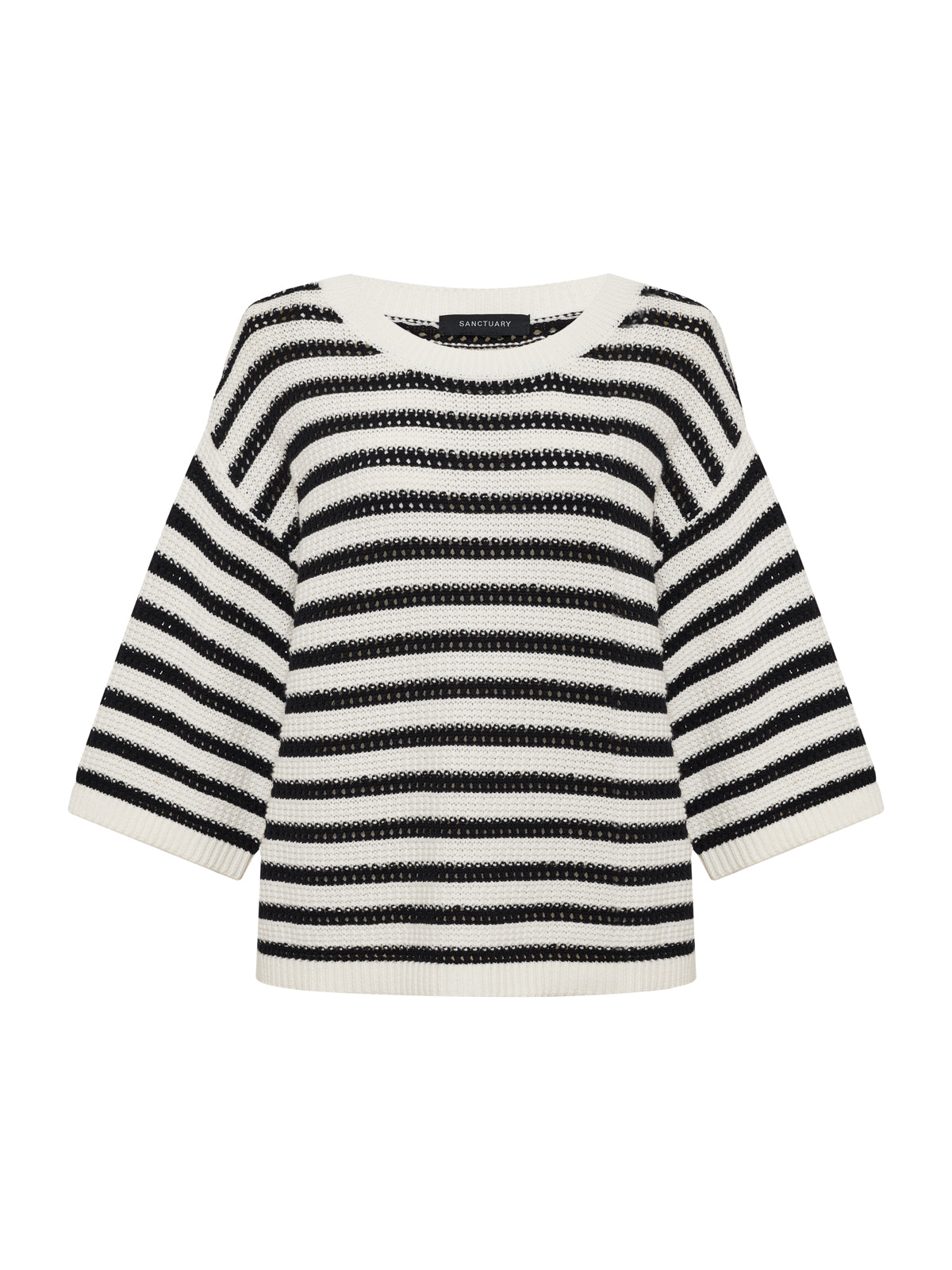 Elle Sweater Tee Black/Chalk - Image 6