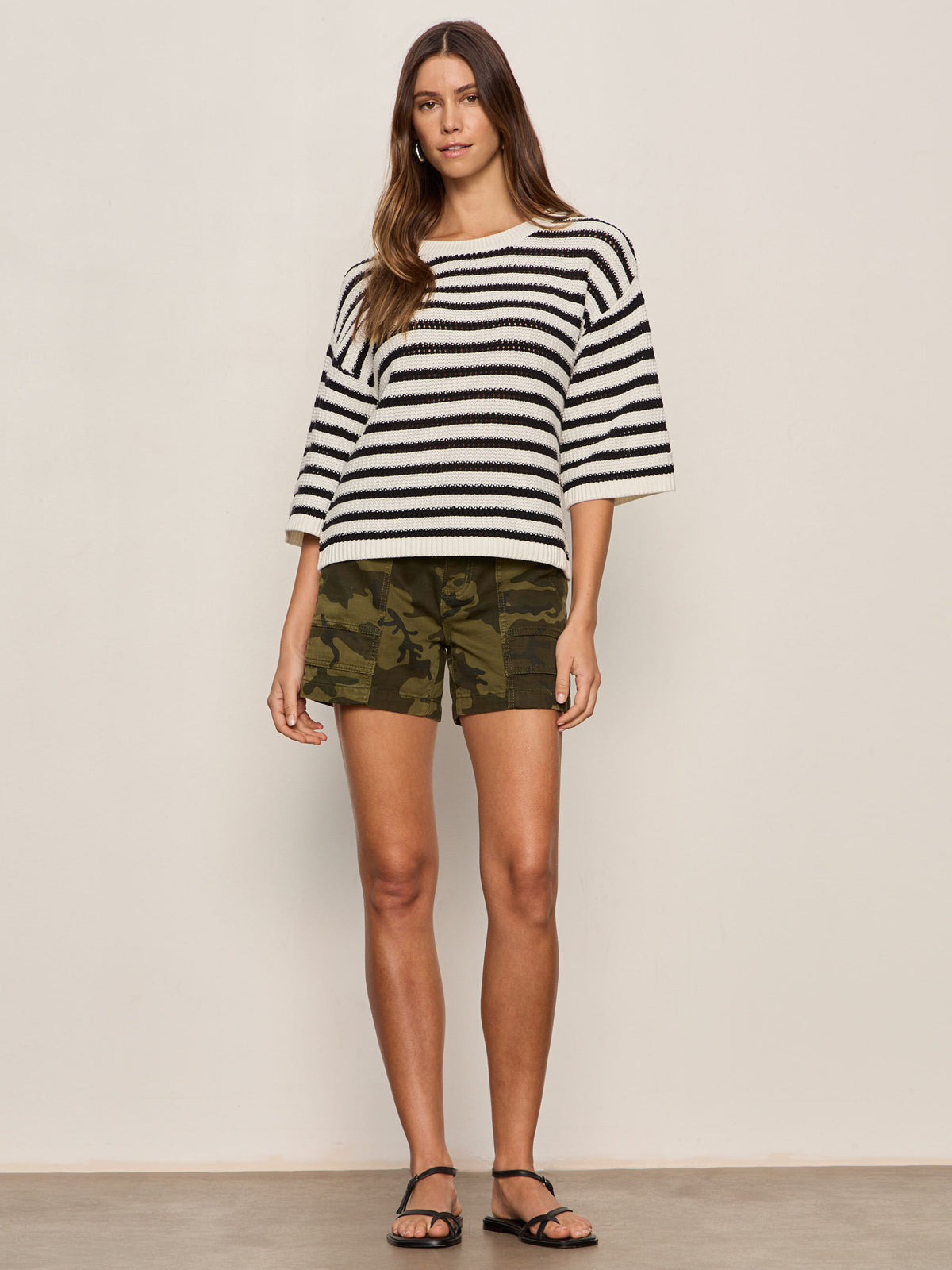 Elle Sweater Tee Black/Chalk - Image 5