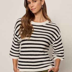 Elle Sweater Tee Black/Chalk