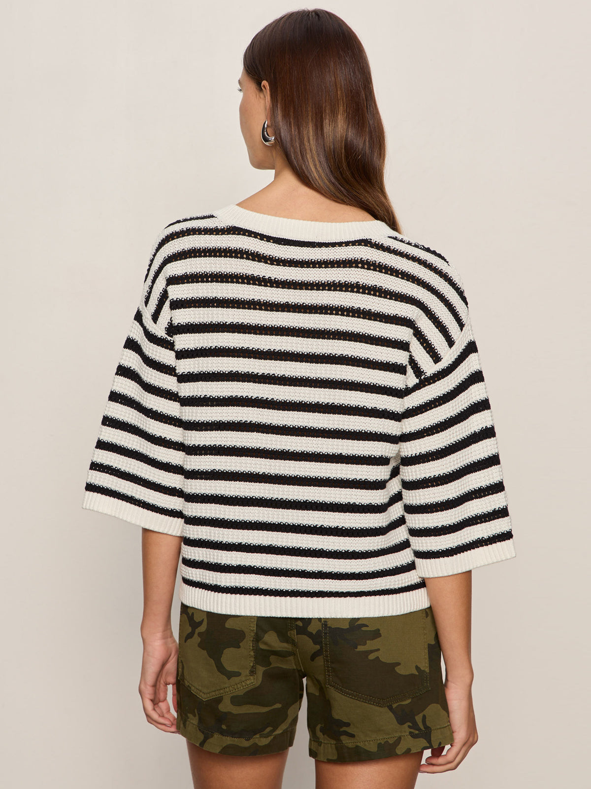 Elle Sweater Tee Black/Chalk - Image 2