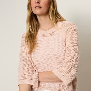 Metallic Sweater Tee Washed Salmon