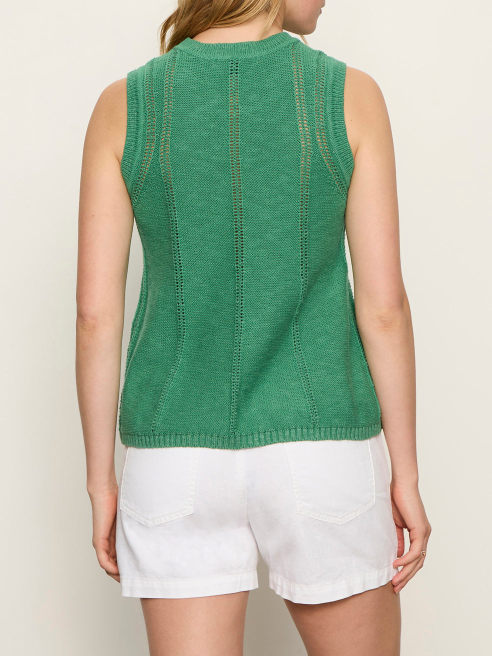 Easy Pointelle Shell Green Juice Petite Sizing - Image 2