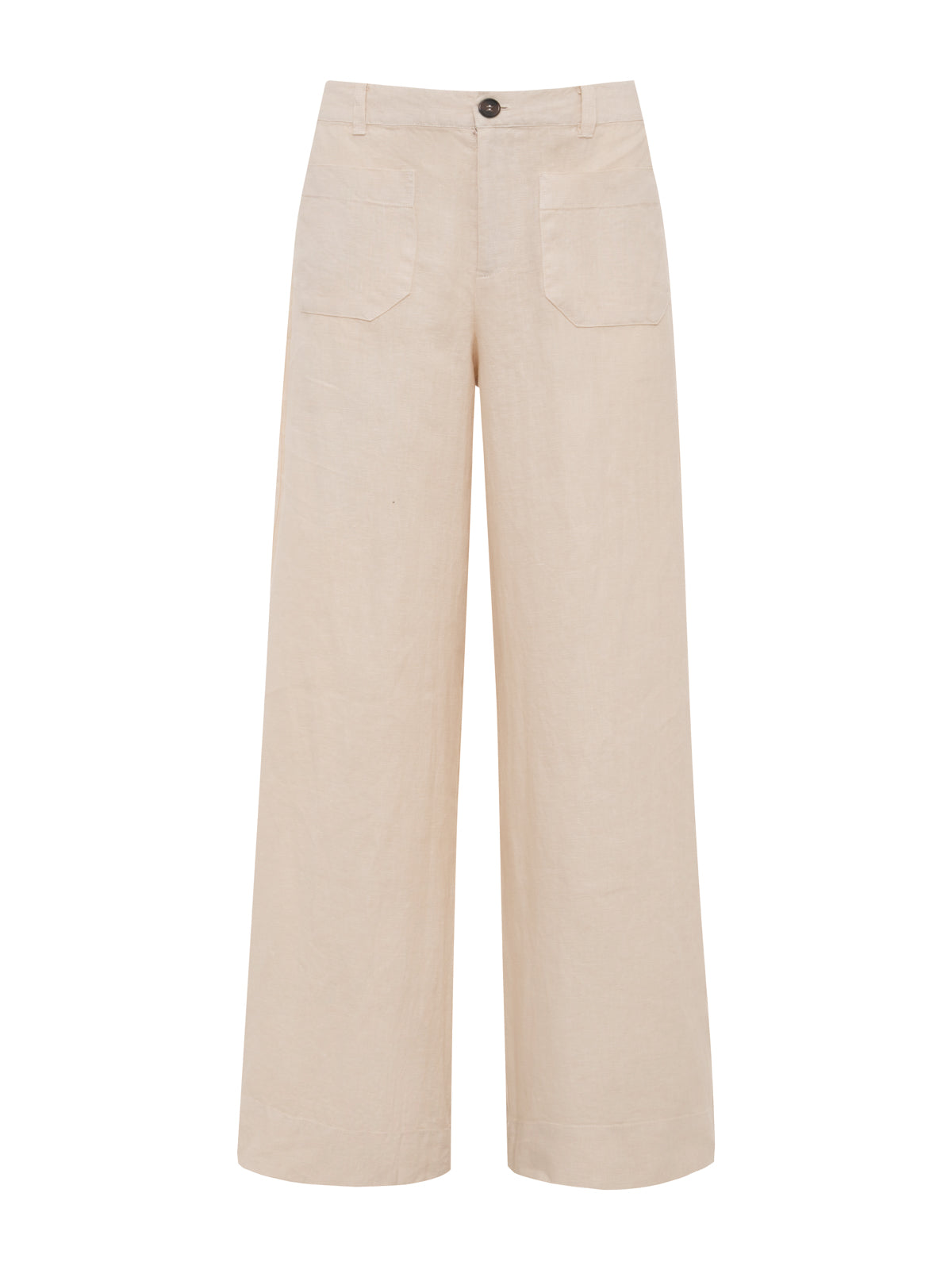 The Linen Marine Wide Leg Pant Summer Sand - Image 6