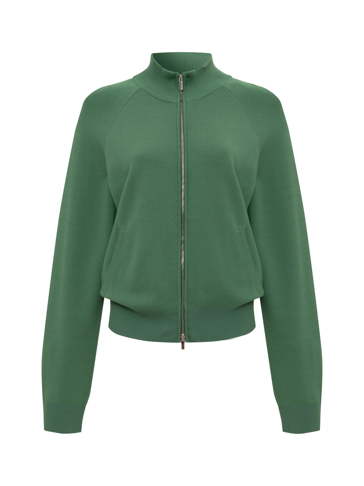 Places To Be Knit Track Jacket Green Juice/Chalk - Image 8