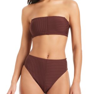 High Leg High Rise Bikini Bottom Espresso